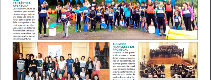 28 septembre 2017 : La visite des élèves de la section euro chez Promecal donne lieu à un article dans la presse espagnole