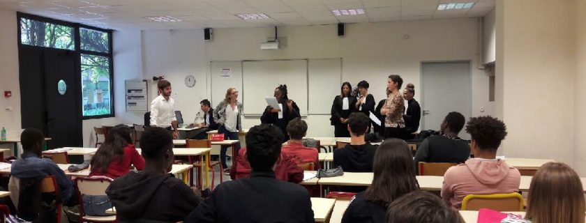 Rencontre entre les auditeurs de justice de l’ENM et les terminales STMG pour une simulation d’audience (2 et 12 octobre 2017 et d’autres visites à venir en novembre)